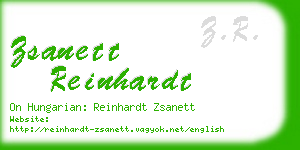 zsanett reinhardt business card